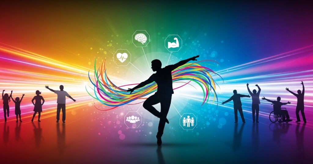 Artistic dance visual showing how dance builds imagination, expression, and emotional freedom.