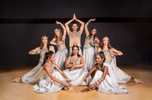 Beginners learning different dance styles including hip-hop, contemporary, Bollywood, and classical at Euphoria Dance Academy in a dance studio.